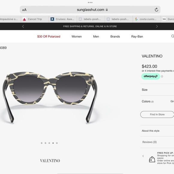VALENTINO LADIES SUNGLASSES - Picture 7 of 11